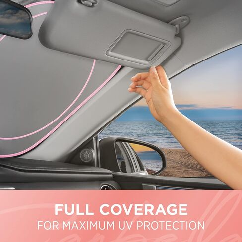 BDK Checker Gradient Car Window Sun Shade Auto Shade for Windshield Visor, Block UV Reflect Heat to Keep Your Car SUV Truck Cool Jumbo 64"x32" in Saudi Arabia