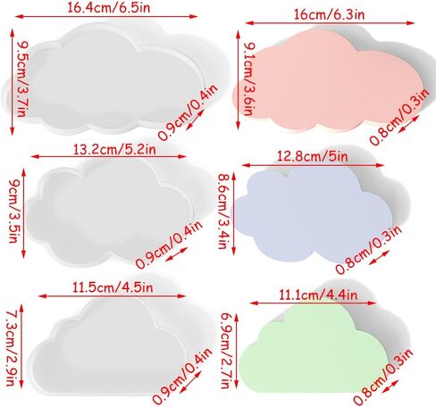 3 قطع حامل شموع قوالب راتينج سيليكون على شكل سحابة قوالب كوستر لراتنجات الإيبوكسي، قالب سيليكون قوالب راتنجات الإيبوكسي لحصير الأكواب الفنية DIY، قوالب إيبوكسي قالب صينية سيليكون هدايا فنية لتزيين المنزل in Kuwait