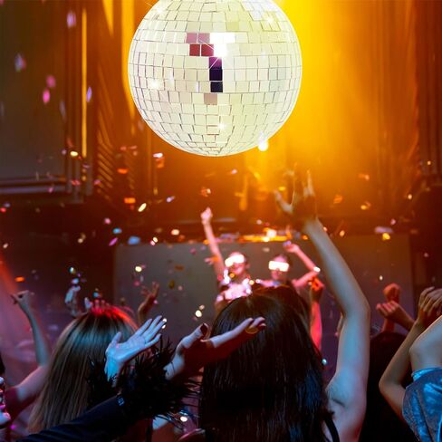 Disco Mirror Balls Silver Hanging Ball for 50s 60s 70s Disco DJ Light Effect Party Home Decoration Stage Props School Festivals Concert Party Favors (Silver, 4 inch) in Saudi Arabia
