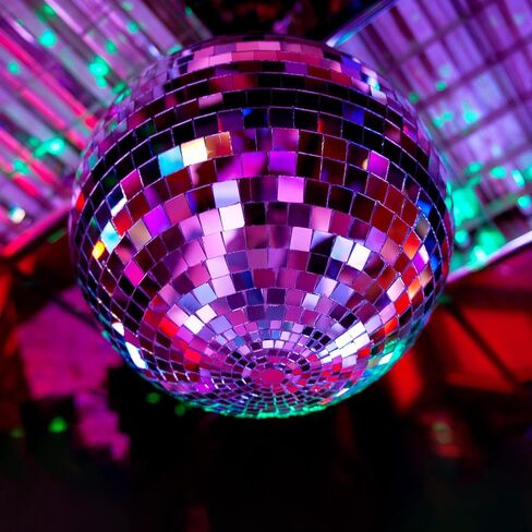 Disco Mirror Balls Silver Hanging Ball for 50s 60s 70s Disco DJ Light Effect Party Home Decoration Stage Props School Festivals Concert Party Favors (Silver, 4 inch) in Saudi Arabia