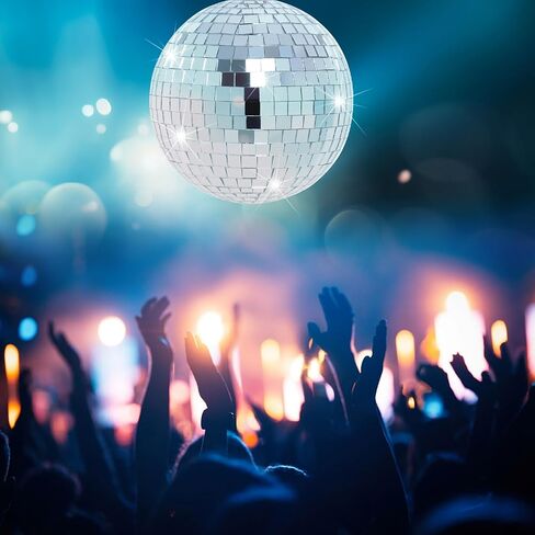 Disco Mirror Balls Silver Hanging Ball for 50s 60s 70s Disco DJ Light Effect Party Home Decoration Stage Props School Festivals Concert Party Favors (Silver, 4 inch) in Saudi Arabia