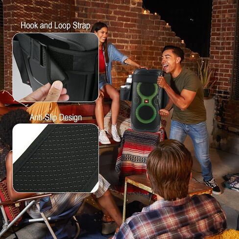 حامل تخزين ملحقات مكبر الصوت من TXEsign لسماعات JBL PartyBox 110 المحمولة التي تعمل بتقنية البلوتوث، وحقيبة تخزين للميكروفونات والكمبيوتر اللوحي وزجاجات المياه وحقيبة مكبر الصوت وحقيبة تخزين الملحقات الإلكترونية in Saudi Arabia