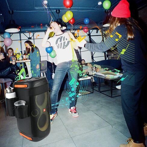 حامل تخزين ملحقات مكبر الصوت من TXEsign لسماعات JBL PartyBox 110 المحمولة التي تعمل بتقنية البلوتوث، وحقيبة تخزين للميكروفونات والكمبيوتر اللوحي وزجاجات المياه وحقيبة مكبر الصوت وحقيبة تخزين الملحقات الإلكترونية in Saudi Arabia