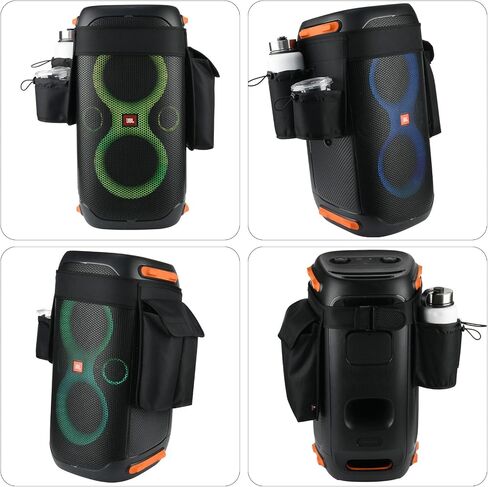 حامل تخزين ملحقات مكبر الصوت من TXEsign لسماعات JBL PartyBox 110 المحمولة التي تعمل بتقنية البلوتوث، وحقيبة تخزين للميكروفونات والكمبيوتر اللوحي وزجاجات المياه وحقيبة مكبر الصوت وحقيبة تخزين الملحقات الإلكترونية in Saudi Arabia