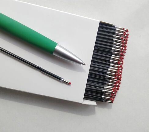 100 Pack 0.7 Ball Pen Refills,Retractable Ball Point Pen Refill,Black Ball Point Pen Refills, 4.2 inch/107mm,Send 1 Extra Ballpoint Pen.Smooth Writing. in Saudi Arabia