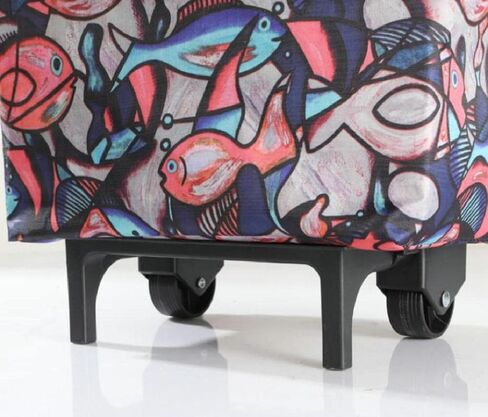 Collapsible Folding Shopping Bag with Wheels Foldable Shopping Cart Reusable Grocery Bags, Trolley Bag on Wheels (B0741YPTV7) in Saudi Arabia