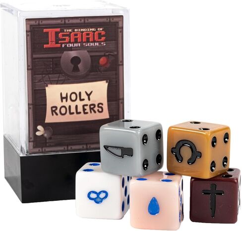 The Binding of Isaac: Four Souls - Unholy Rollers Dice - 5pc Set, 6-Sided, Card Game Accessory, Tabletop Gaming, Officially Licensed in Saudi Arabia