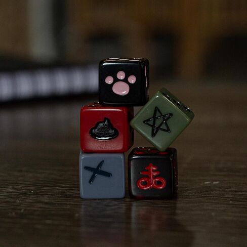 The Binding of Isaac: Four Souls - Unholy Rollers Dice - 5pc Set, 6-Sided, Card Game Accessory, Tabletop Gaming, Officially Licensed in Saudi Arabia