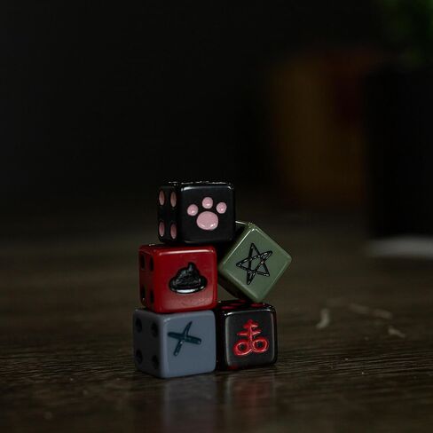 The Binding of Isaac: Four Souls - Unholy Rollers Dice - 5pc Set, 6-Sided, Card Game Accessory, Tabletop Gaming, Officially Licensed in Saudi Arabia