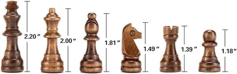 قطع شطرنج خشبية مغناطيسية من AMEROUS، قطع شطرنج من خشب King Staunton مقاس 2.2 سم فقط، مع حقيبتين للتخزين، وتغليف الهدايا، واستبدال القطع المفقودة in Kuwait