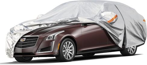 Kayme 6 Layers Sedan Car Cover Custom Fit Tesla Model 3 (2017-2022) Waterproof All Weather for Automobiles, Full Exterior Covers Sun Rain UV Protection（Deliver about 3-10 Days） in Saudi Arabia