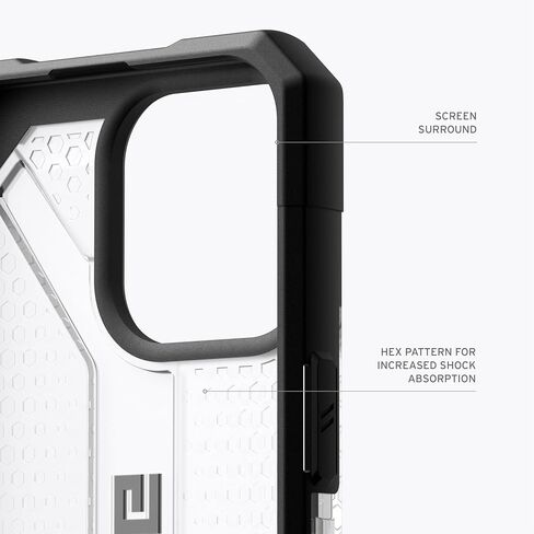 URBAN ARMOR GEAR UAG Case [Updated Version] Compatible with iPhone 15 Pro Case 6.1" Plasma Ash Rugged Transparent Clear Military Grade Drop Tested Protective Cover in Saudi Arabia