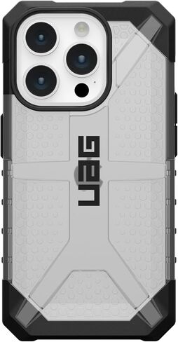 URBAN ARMOR GEAR UAG Case [Updated Version] Compatible with iPhone 15 Pro Case 6.1" Plasma Ash Rugged Transparent Clear Military Grade Drop Tested Protective Cover in Saudi Arabia