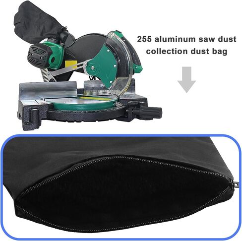 The Lord of the Tools 2PCS Dust Bag for 255 Model Mitre Saw Anti-Dust Cover Bag with Zipper & Wire Stand for Easy Disposal of Dust Inside 22x15.5cm Black in Saudi Arabia