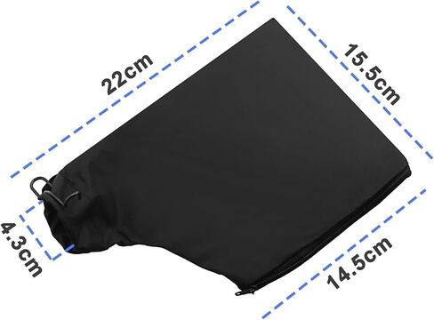 The Lord of the Tools 2PCS Dust Bag for 255 Model Mitre Saw Anti-Dust Cover Bag with Zipper & Wire Stand for Easy Disposal of Dust Inside 22x15.5cm Black in Saudi Arabia