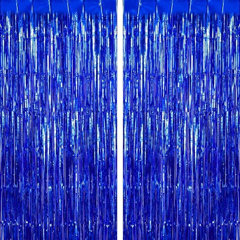 Light Purple Fringe Curtains, Xtra Large Foil Fringe Curtains, Pack of 2 Foil Light Purple Backdrop Curtains Party Decorations for Birthday Wedding Bridal Shower Cocktail Christmas New Year Party in Saudi Arabia