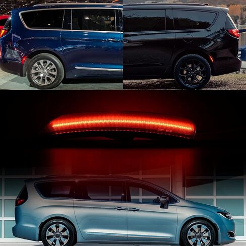 NSLUMO Led Side Marker Lights Replacement for 2017 2018 2019 2020 2021 2022 Chrysler Pacifica Amber Front Rear Red Side Markers Left Right Fender OEM Fit Sidemarker Lamps Kit Euro Smoked Lens in Saudi Arabia