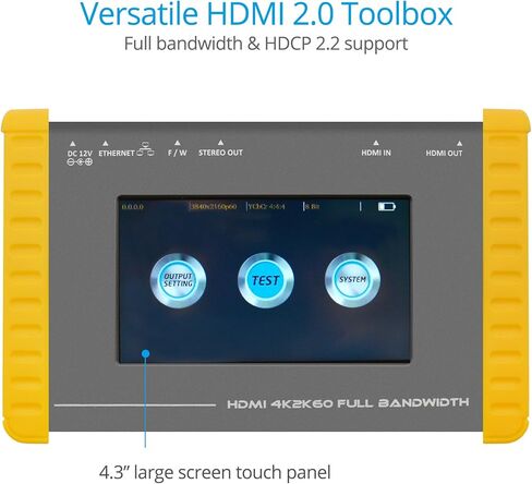 مولد ومحلل أنماط الفيديو gofanco Prophecy - 4K 60HZ 4:4:4 HDMI 2.0، لوحة لمس 4.3 بوصة، تعمل بالبطارية، HDR، HDMI 2.0a، HDCP 2.2، اختبار EDID، 18 جيجابت في الثانية، متوافق مع TAA (PRO-HDMI2Gen) in Kuwait