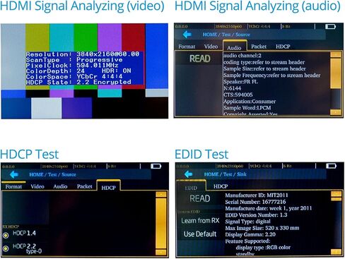 مولد ومحلل أنماط الفيديو gofanco Prophecy - 4K 60HZ 4:4:4 HDMI 2.0، لوحة لمس 4.3 بوصة، تعمل بالبطارية، HDR، HDMI 2.0a، HDCP 2.2، اختبار EDID، 18 جيجابت في الثانية، متوافق مع TAA (PRO-HDMI2Gen) in Kuwait