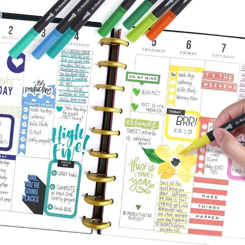 ai-natebok 60 Colors Dual Tip Brush Art Marker Pens, Coloring Markers, Fine & Brush Tip Pen for Bullet Journal Adult Coloring Book Note Taking Planner Drawing Doodle Card Making Art Supplier in Saudi Arabia