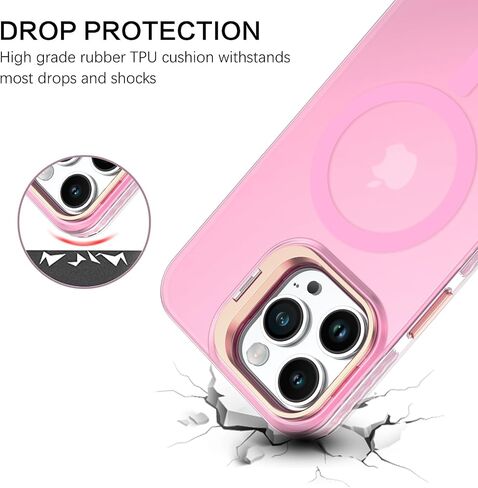BENTOBEN for iPhone 15 Pro Max Magnetic Phone Case [Compatible with MagSafe] Kickstand Design Shockproof Protective Bumper Drop Protection Girls Women Boys Men iPhone 15 Pro Max Phone Cover, Black in Saudi Arabia