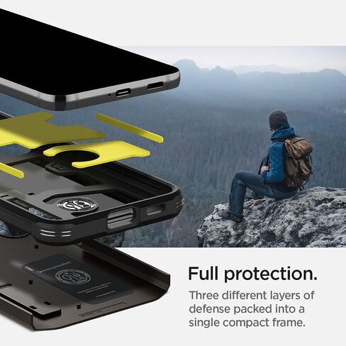Spigen Tough Armor Designed for Galaxy S22 Case (2022) - Black in Saudi Arabia