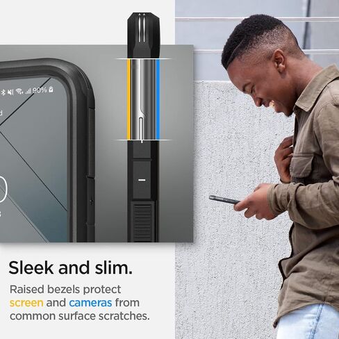 Spigen Tough Armor Designed for Galaxy S22 Case (2022) - Black in Saudi Arabia