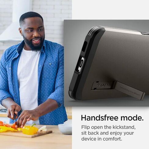 Spigen Tough Armor Designed for Galaxy S22 Case (2022) - Black in Saudi Arabia
