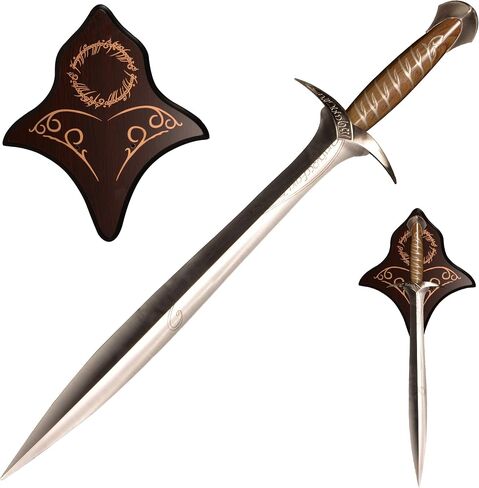 Full Tang Western Sword Frodo Thorn Ding Sword Bilbo Baggins Sword Elf Short Sword Cosplay 29 Inch with Hanging Plate,Metal Stainless Steel in Saudi Arabia