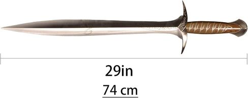 Full Tang Western Sword Frodo Thorn Ding Sword Bilbo Baggins Sword Elf Short Sword Cosplay 29 Inch with Hanging Plate,Metal Stainless Steel in Saudi Arabia