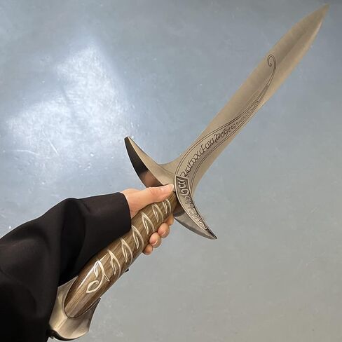 Full Tang Western Sword Frodo Thorn Ding Sword Bilbo Baggins Sword Elf Short Sword Cosplay 29 Inch with Hanging Plate,Metal Stainless Steel in Saudi Arabia