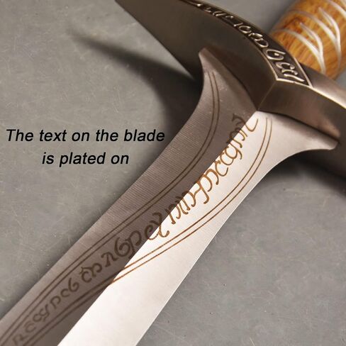 Full Tang Western Sword Frodo Thorn Ding Sword Bilbo Baggins Sword Elf Short Sword Cosplay 29 Inch with Hanging Plate,Metal Stainless Steel in Saudi Arabia