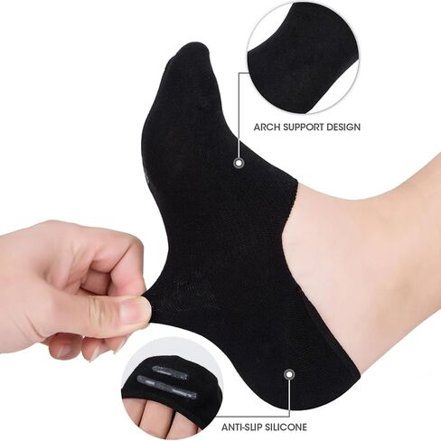 No Show Socks Women Mens Low Cut Non Slip Invisible Flat Boat Liner 6/12 Pairs in Saudi Arabia