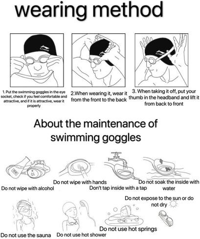 Swim Goggles, Anti Fog&UV Swimming Goggles for Audlt, No Leaking Swim Glasses for Men Women Youth in Saudi Arabia