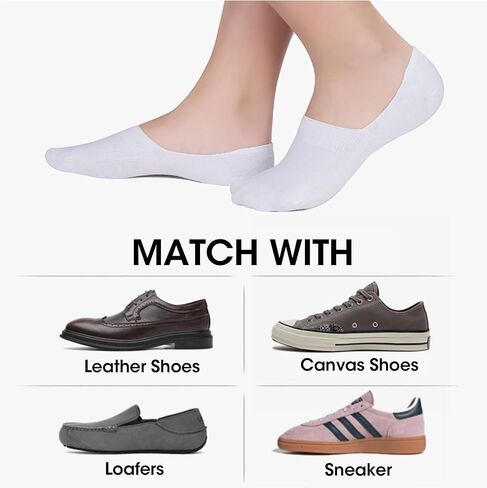 No Show Socks Women Mens Low Cut Non Slip Invisible Flat Boat Liner 6/12 Pairs in Saudi Arabia