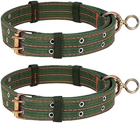 2Pcs Adjustable 59.05inch Cow Collar with 2-Rows Metal Buckle Four-Layer Nylon Thickened Cow Collar Ring Metal Buckle Traction Chain for Cattle, Dog, Horse, Sheep, Camel in Saudi Arabia