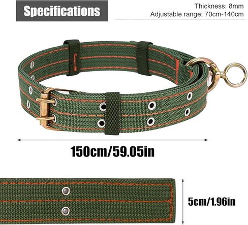 2Pcs Adjustable 59.05inch Cow Collar with 2-Rows Metal Buckle Four-Layer Nylon Thickened Cow Collar Ring Metal Buckle Traction Chain for Cattle, Dog, Horse, Sheep, Camel in Saudi Arabia