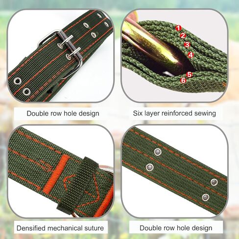 2Pcs Adjustable 59.05inch Cow Collar with 2-Rows Metal Buckle Four-Layer Nylon Thickened Cow Collar Ring Metal Buckle Traction Chain for Cattle, Dog, Horse, Sheep, Camel in Saudi Arabia
