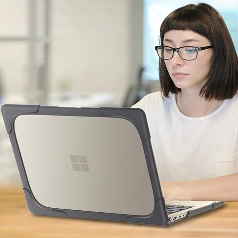 BATYUE Slim Hard Shell Case for 12.4-inch Microsoft Surface Laptop Go (2020 Release) / Surface Laptop Go 2 (2022 Release) with Touch Screen.[Fold Kickstand] Cover for Laptop Go 12.4 Inch.(Grey) in Saudi Arabia