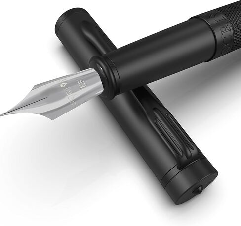 مجموعة أقلام حبر SCRIVI PENS، [سن رفيع جدًا]، مجموعة فنية، حقيبة هدايا؛ 2 خراطيش حبر، محول إعادة تعبئة الحبر، خط، أقلام كتابة سلسة [كروم أسود]، مثالية للرجال والنساء in Saudi Arabia