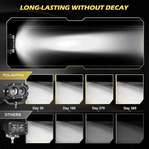 مصابيح LED مستديرة للطرق الوعرة، 4 بوصة 100 واط LED بقعة ضوء 10000 لومن، ضوء عمل مساعد للقيادة أكثر سطوعًا لسقف ممتص الصدمات A-Pillar ATV UTV SUV Truck Jeep - 2Pack in Kuwait