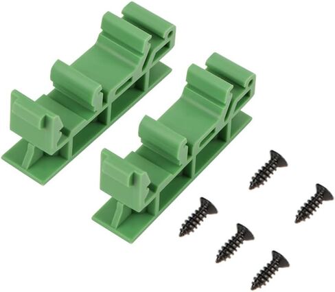 50Sets C45 DIN Rail PCB Mounting Black Bracket Holder Carrier Clips for Width 35mm or 15mm Din Rail in Saudi Arabia