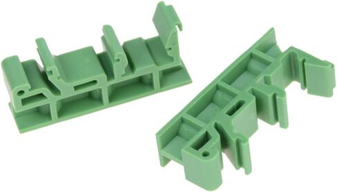 50Sets C45 DIN Rail PCB Mounting Black Bracket Holder Carrier Clips for Width 35mm or 15mm Din Rail in Saudi Arabia