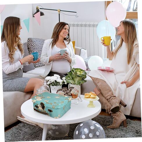 3 قطع من ثلاث قطع من حقائب الهدايا، حقيبة عتيقة، حقيبة من الورق المقوى على شكل زهرة، صندوق قبعة مع غطاء، متوسط، MMYS947229N013V6BD7QTU in Kuwait