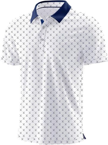 Askdeer Men's Golf Polo Shirts Short Sleeve Performance Dry Fit Polo Shirt Moisture Wicking Casual Golf Shirts in Saudi Arabia