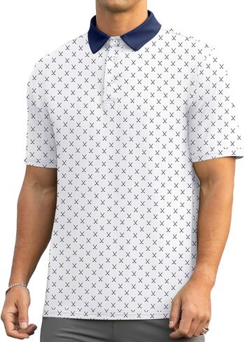 Askdeer Men's Golf Polo Shirts Short Sleeve Performance Dry Fit Polo Shirt Moisture Wicking Casual Golf Shirts in Saudi Arabia