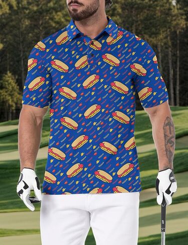 Askdeer Men's Golf Polo Shirts Short Sleeve Performance Dry Fit Polo Shirt Moisture Wicking Casual Golf Shirts in Saudi Arabia