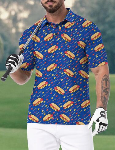 Askdeer Men's Golf Polo Shirts Short Sleeve Performance Dry Fit Polo Shirt Moisture Wicking Casual Golf Shirts in Saudi Arabia