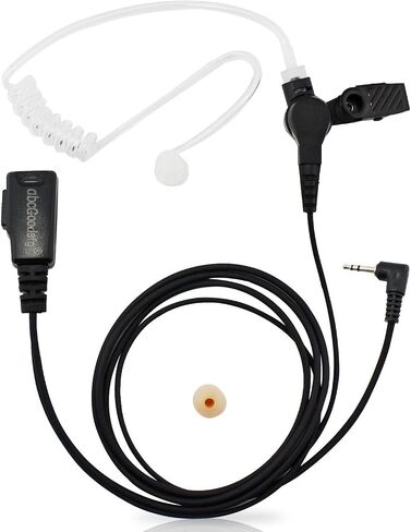 abcGoodefg Covert Acoustic Tube 2 Two Way Radio Earpiece Headset Police PTT Mic for Motorola Talkabout Walkie Talkie MH230R MR350R MS350R MT350R T200 T400 T600, 1 Pin 2.5mm, 2-Pack in Saudi Arabia