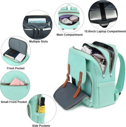 Cow Print Sunflower Laptop Backpack for Women Girls School Work Business Travel Computer Backpacks College Bookbag Fit 15.6 Inch Notebook in Saudi Arabia